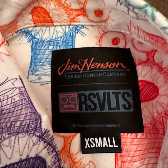 NWT XS Men’s RSVLTS Henson Sketches “What the Fuzz” shirt - Picture 3 of 3